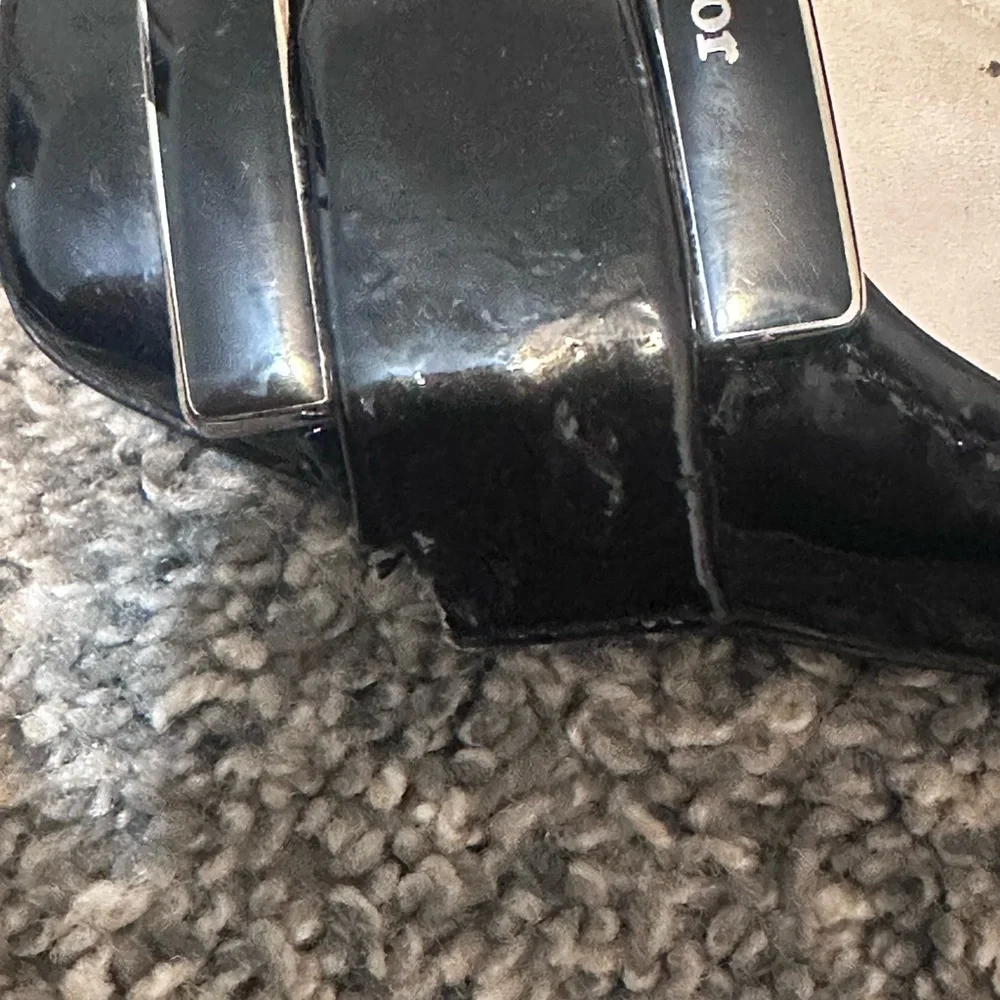 Dior Black Patent Leather Heels with Silver Buckle - Picture 5 of 6